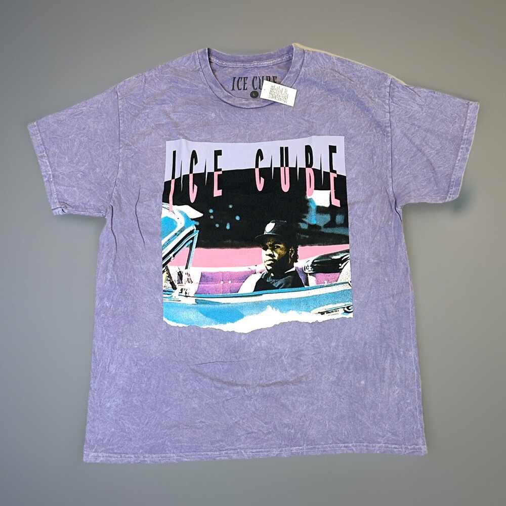 Ice Cube LARGE T-Shirt Short Sleeve Rap Tee ACID Wash NWA NEW With Tags NWT